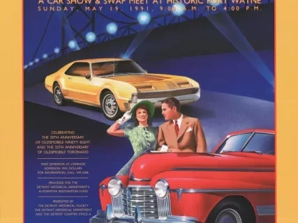 Poster - Spirit of Detroit - A Car Show & Swap Meet at Historic Fort Wayne