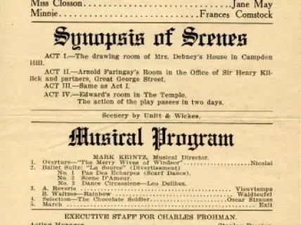 Program, Theater