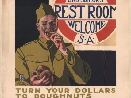 Poster - Turn Your Dollars to Doughnuts Thru the Salvation Army
