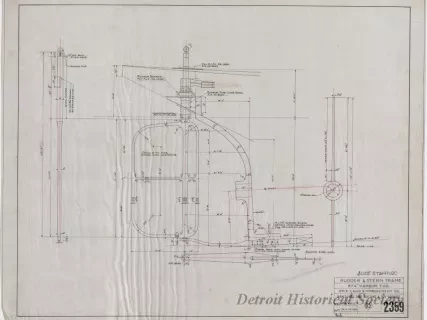 Drawing, Technical - Alice Stafford, Rudder & Stern Frame, 
87' 6" Harbor Tug, Erie Land & Improvement Co.