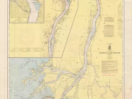 Chart, Navigational - St. Clair River