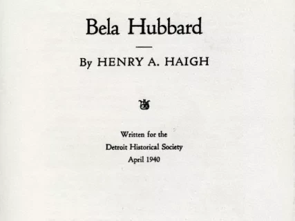 Pamphlet - A Brief Sketch of the Life of Bela Hubbard