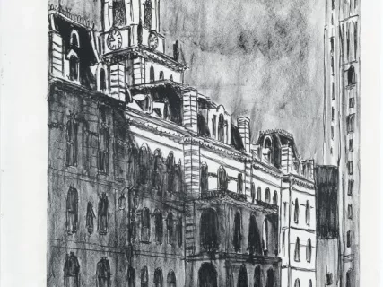 Lithograph - Old City Hall - Detroit