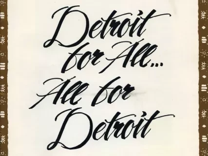 Program - Detroit for All...All for Detroit