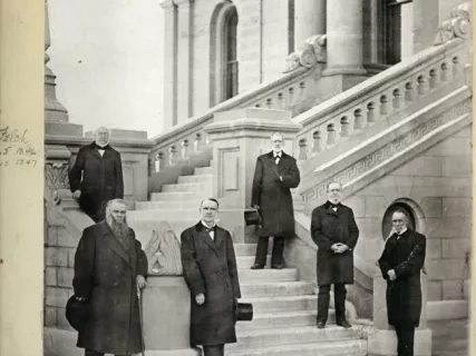 Print, Photographic - The Governors and Ex-Governors of Michigan, Jan. 1st 1879