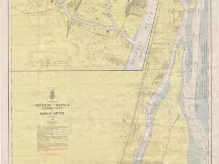 Chart, Navigational - Trenton Channel, Detroit River and Rouge River
