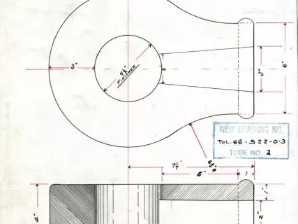 Drawing, Technical - Sketch of Casting for Spare Tiller,
Str. [Steamer] No. 66