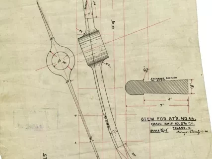 Drawing, Technical - Stem for St'r. [Steamer] No. 66