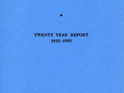 Booklet - The Edwin S. George Foundation Twenty Year Report, 1935-1955.