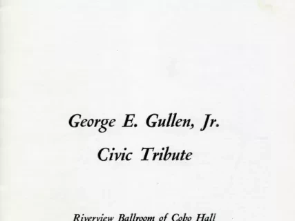 Program - George E. Gullen Civic Tribute