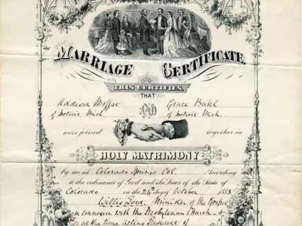 Certificate, Marriage