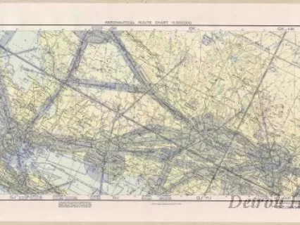 Chart, Aeronautical - Windsor - Quebec, Canada, Arc 8