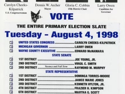 Flyer - The Official 15th Congressional District Democratic Party Organization Slate