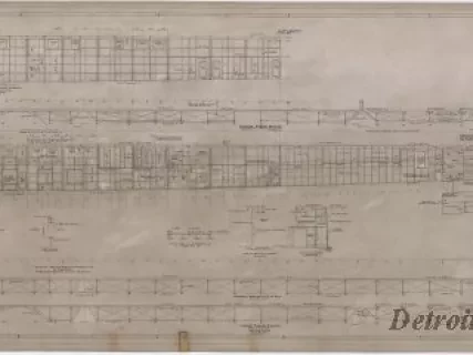 Drawing, Technical - Main Deck Side Plating,
For'd [Forward] End