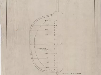 Drawing, Technical - Rudder - SS Alabama
