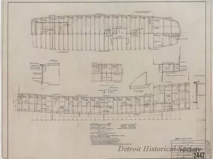 Drawing, Technical - Deck House for Fire Tug
[Hull No. 75]