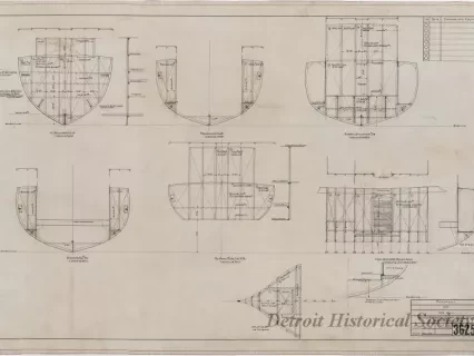 Drawing, Technical - Bulkheads for Fire Boat
[Hull No. 75]