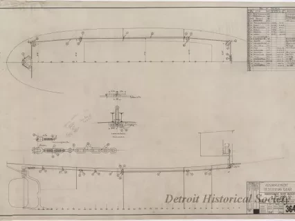 Drawing, Technical - Arrangement of Steering Gear
[Hull No. 75]
