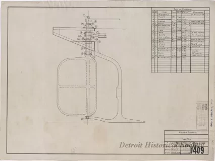 Drawing, Technical - Rudder Details, Fire Tug
[Hull No. 75]