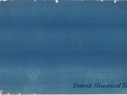 Blueprint - Commercial Monoplane (Stout Type), 
Three Seater Aerial Sedan, Pack. [Packard] Engine #744