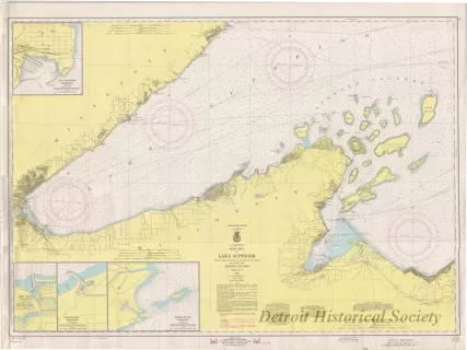 Chart, Navigational - West End of Lake Superior,
Little Girls Point, Mich., to Silver Bay, Minn.,
Including the Apostle Islands