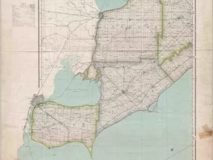 Map - Ontario, Windsor Sheet -
Essex, Kent, and Lambton and portions of Elgin, Middlesex, and Huron Counties
