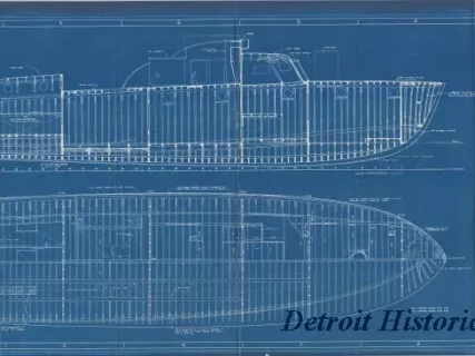 Blueprint - 63 Ft. Aircraft Rescue Boat - Mark 3, 
Framing Plan and Profile