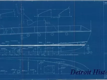 Blueprint - 63 Foot Aircraft Rescue Boat, Mark 3,
Docking Plan & Profile