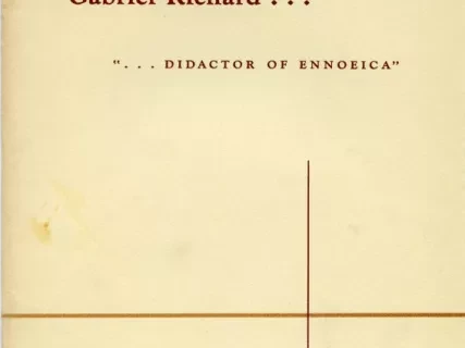 Booklet - Gabriel Richard... "...Didactor of Ennoeica"