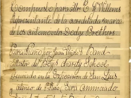 Music, Sheet - Automoviles Dodge Brothers March Cour-Step