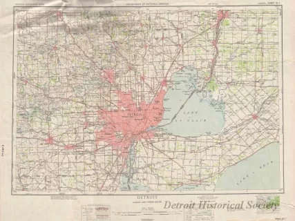 Map - Detroit, Canada and United States
(Sheet 40 J)