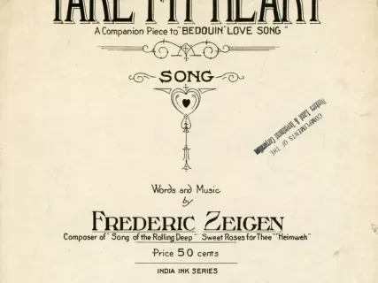 Music, Sheet - Take My Heart