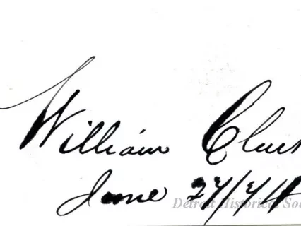 Card, Business - William Clark