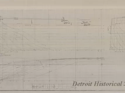 Drawing, Technical - Hull No. 424, Lines For'd 
[SS Richard M. Marshall, SS John Dykstra, SS Benson Ford]