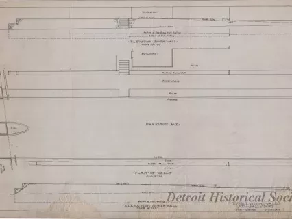 Drawing, Technical - Rubble Stone Walls, New Sallyport,
Fort Wayne, Michigan