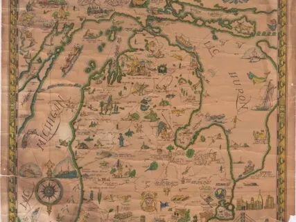 Map - A Friendly Service Map of the Commonwealth of Michigan