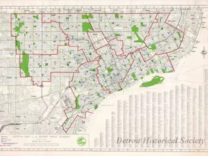 Map - Official Map of the Detroit Public Schools