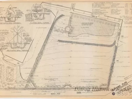 Blueprint - Planting Plan,
Historic Fort Wayne Parade Grounds Construction