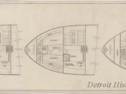 Drawing, Technical - Alternate Arrangements,
Galley and Crew Quarters, Fisher 58