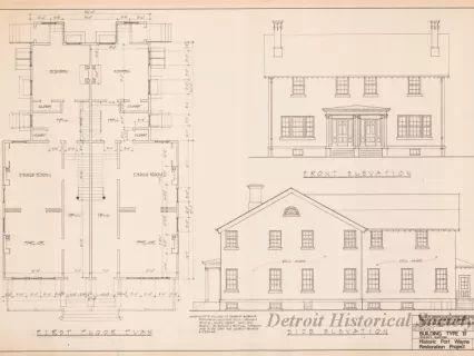 Blueprint - Building Type B,
Historic Fort Wayne Restoration Project