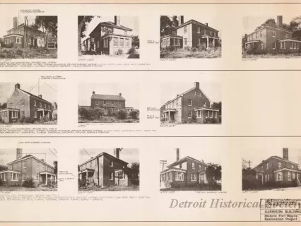 Blueprint - Garrison Buildings [Nos. 216, 217, 218],
Historic Fort Wayne Restoration Project