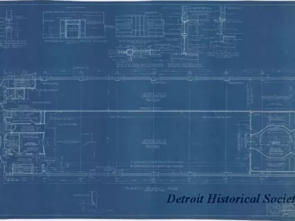 Blueprint - One Story Store Building to be Erected at 14533-14539 Woodward Ave.