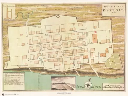 Map - Plan of the Fort at Detroit, 1760