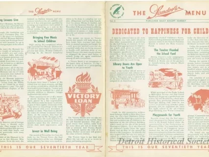 Menu - The Sanders Menu, Vol. 2, No. 21