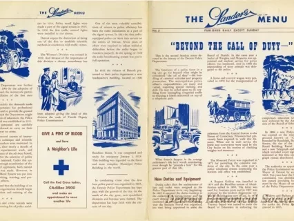 Menu - The Sanders Menu, Vol. 3, No. 19