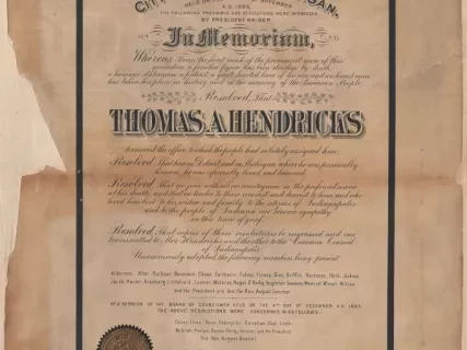 Certificate - At a Session of the Board of Aldermen of the City of Detroit, Michigan