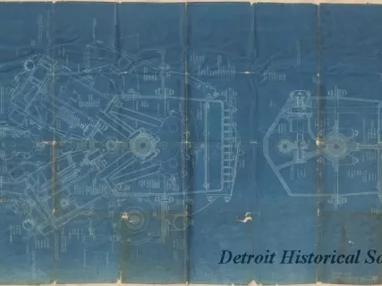 Blueprint - Motor Construction - Transverse Sections 325-335