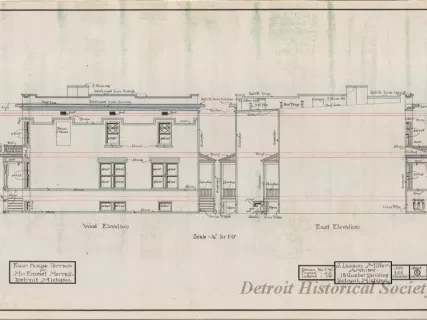 Drawing, Architectural - West Elevation,
East Elevation