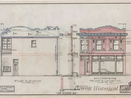 Drawing, Architectural - Rear Elevation,
Front Elevation