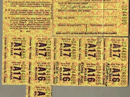 Coupon, Ration - A Basic Mileage Ration